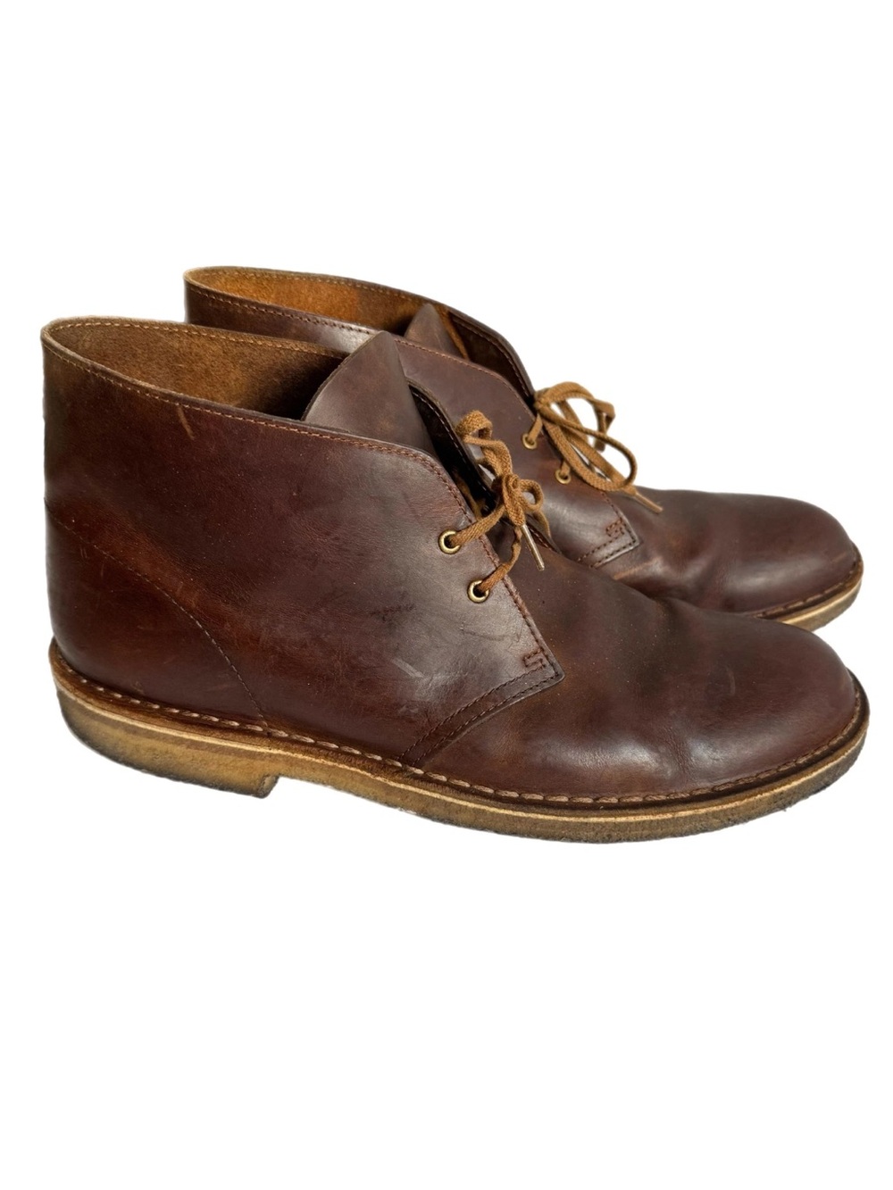 Clarks Originals Desert Boots Brown Leather Chukka Heritage Crepe Sole Size 11